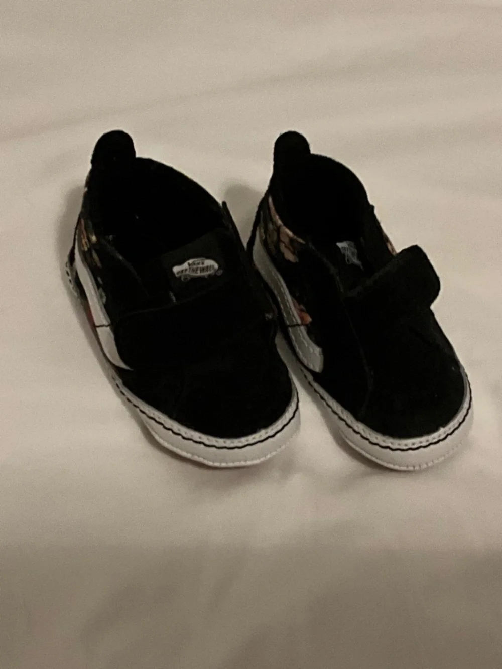 Vans Infant Sk8-Hi Crib butterfly floral black soft-bottom shoes Sz 3